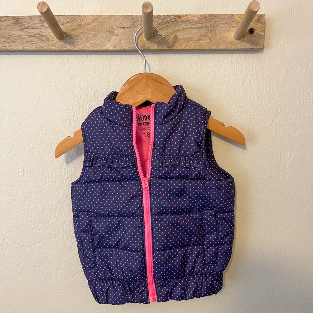 Oshkosh Polka Dot Puffer Vest